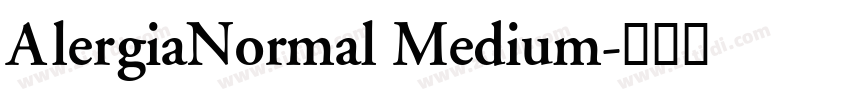 AlergiaNormal Medium字体转换